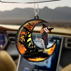 Gift For Witch Couple, Halloween Gift - Personalized Acrylic Car Ornament