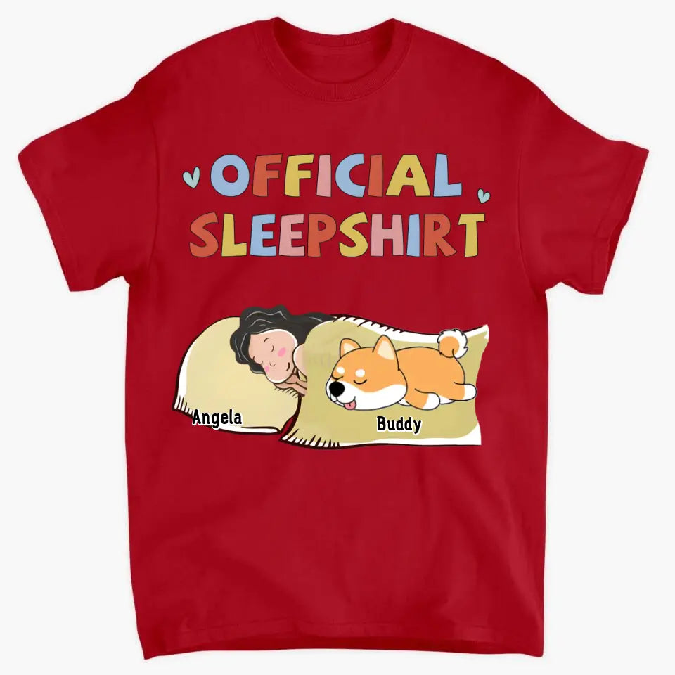 Sleeping Pet Sleepshirt Version 2 - Personalized Custom Unisex T-Shirt