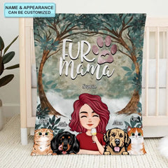 Personalisierte Decke - Geschenk für Mama - Fur Mama 