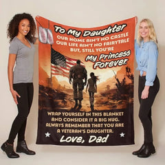 Veteran's Daughter - Personalized Blanket - 50% OFF