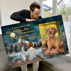 Wenn nur die Liebe Sie hier halten könnte, Gedenkfeiern für Haustiere, Geschenke für Haustiere, personalisierte Poster und Leinwände für Hunde- und Katzenliebhaber