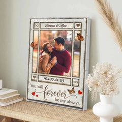 You Will Forever Be My Always – personalisierte Leinwand, Poster, Wandkunst, Dekor, Geschenk für Paare/Geschenk für sie/Geschenk für ihn