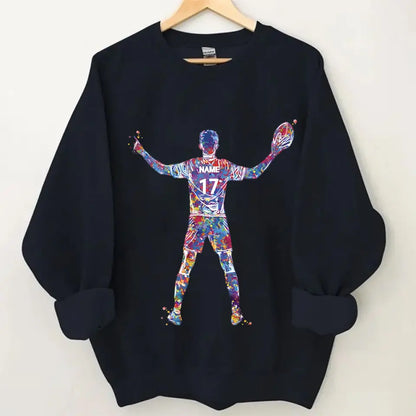 Players Personalized Watercolor Print Rugby Gifts for Men Rugby Players Boys Rugby Guys Personalized Gifts for Men Custom Clothes