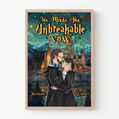 Wir haben das unzerbrechliche Gelübde gemacht, Paargeschenk, personalisierter Lichtbilderrahmen, Zaubererpaar-Lichtrahmen