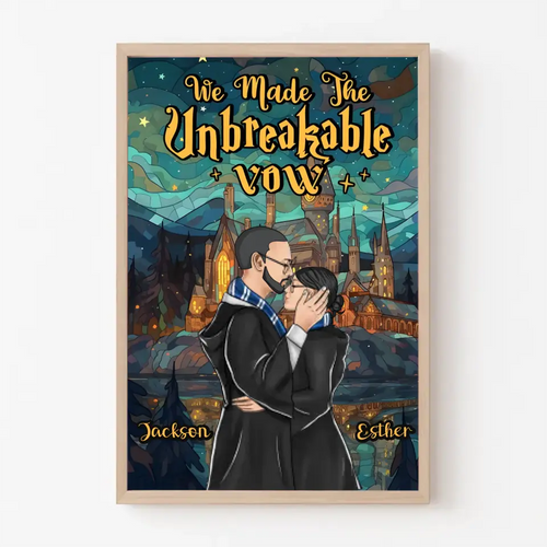 Wir haben das unzerbrechliche Gelübde gemacht, Paargeschenk, personalisierter Lichtbilderrahmen, Zaubererpaar-Lichtrahmen