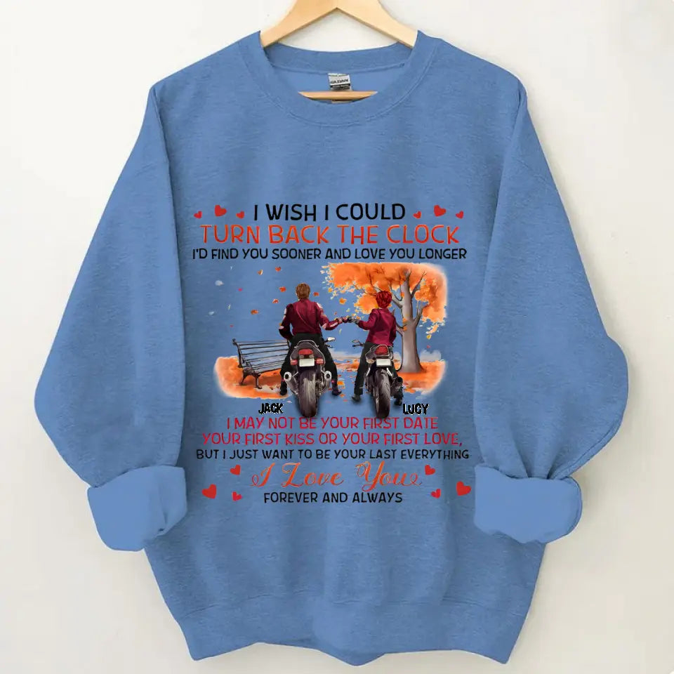 Personalized Couple Clothes - Gift Ideas for Couple/Him/Her/Valentine's Day - I wish I could turn back time