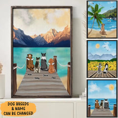 Personalisiertes Hunde-Engel-Hunde-Mama-Hundeliebhaber-Geschenk-Poster gedruckt