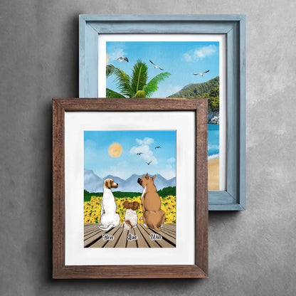 Personalized Dog Angel Dog Mom Dog Lovers Gift Poster Printed