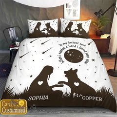 In My Darkest Hour When I Needed A Hand I Found Your Paw-Personalized-Bedding Set