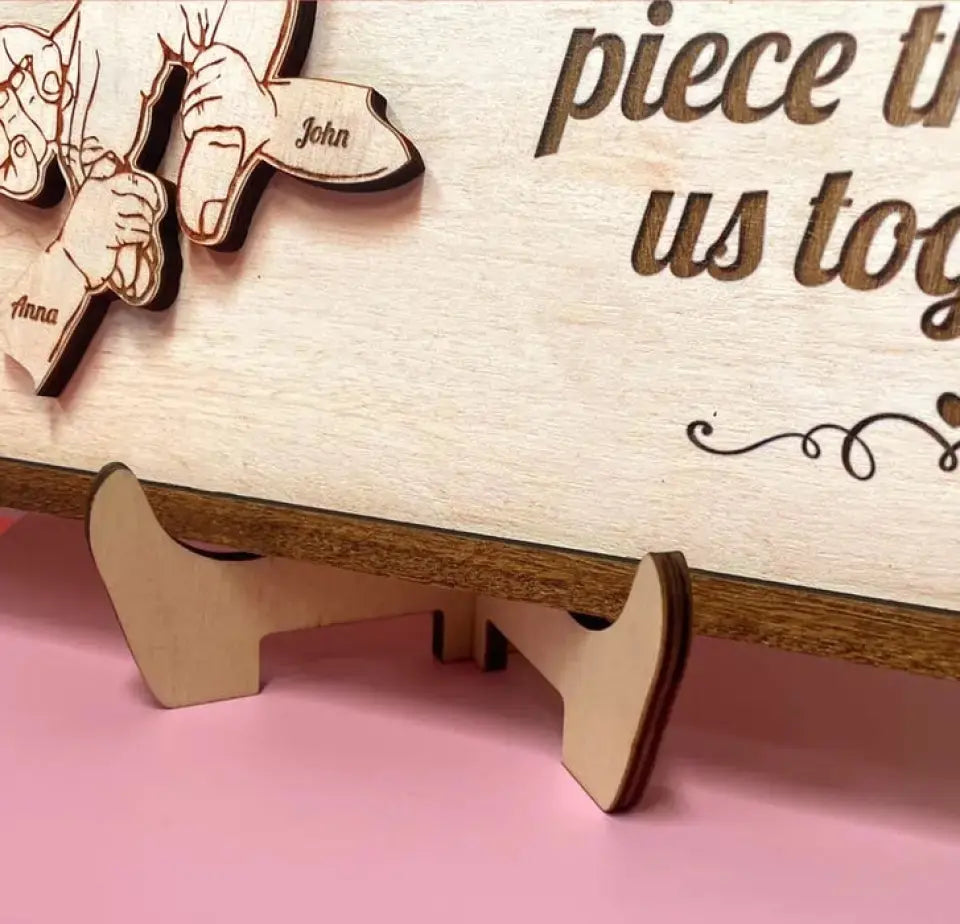 Custom Personalized Mom Custom 2 Layered Wooden Art - Upto 10 Kids - Gift Idea For Mother's Day - You'll Hold Our Hearts Forever