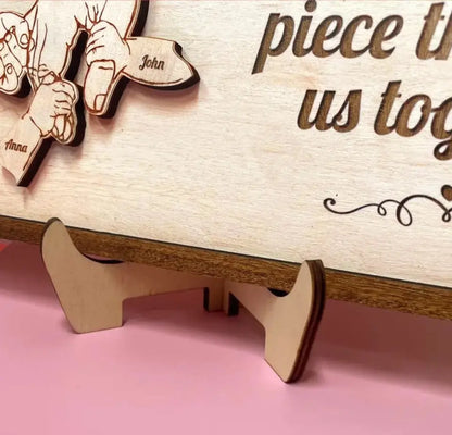 Custom Personalized Mom Custom 2 Layered Wooden Art - Upto 10 Kids - Gift Idea For Mother's Day - You'll Hold Our Hearts Forever