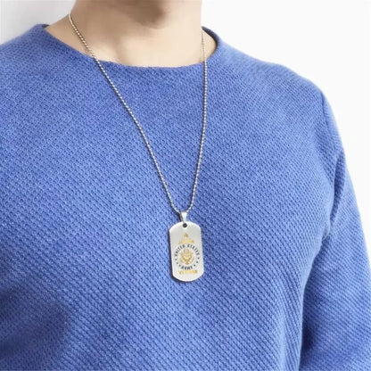 Personalisierte US-Armee-Veteranen-Rang-Camouflage-Halskette mit individuellem Namen und Uhrzeit, bedruckt