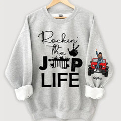 Personalized Rockin The Jeep Life Jeep Girl Sweatshirt