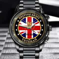 Personalisierte Zeituhr mit Logo der britischen Armee, bedruckt