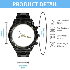 Custom Personalized Military Veteran Watch - Gift To Dad/ Son/ Him/ Veteran's Day/ Father's Day