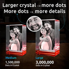 3D Crystal Rectangle Keepsake Portrait