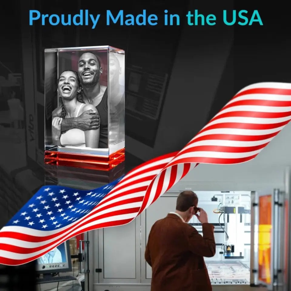 3D Crystal Rectangle Keepsake Portrait