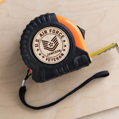 Personalized US Army Veteran Custom Rank & Name Tape Measure