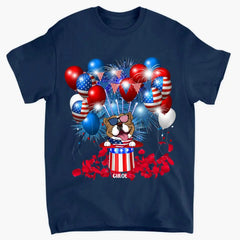 4th Of July Limited Edition Dog - Personalized T-Shirt, 4th Of July Dog