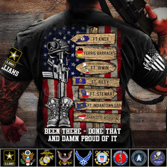 Customizable Military Service Tour Shirt - Personalized Branch, Rank, and Locations for Proud Veterans