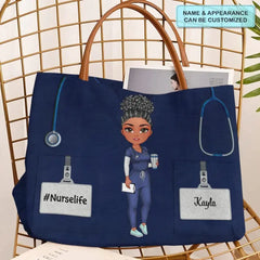 Love Nurse Life - Personalized Custom Tote Bag - Nurse's Day, Appreciation Gift For Nurse