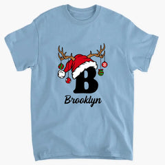 Personalized Christmas Alphabet Family Matching T-Shirts