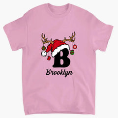 Personalized Christmas Alphabet Family Matching T-Shirts