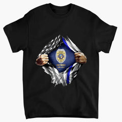 Personalized Retired US Police Badge & Service Time T-shirt