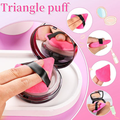 Pimoys 6 Pcs Soft Triangle Powder Puff (Black)
