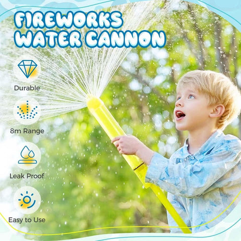 Firework Water Spray Gun, Fireworks Style Water Spray Toys, High-Pressure Pull-Out Sprinkler Toy, Romantic Firework Water Toys for Couples Family and Friends, Interactive Game Family Party (Blue)