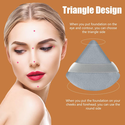 Pimoys 6 Pcs Soft Triangle Powder Puff (Black)