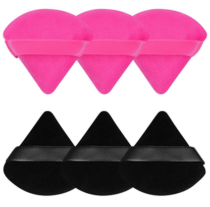 Pimoys 6 Pcs Soft Triangle Powder Puff (Black)