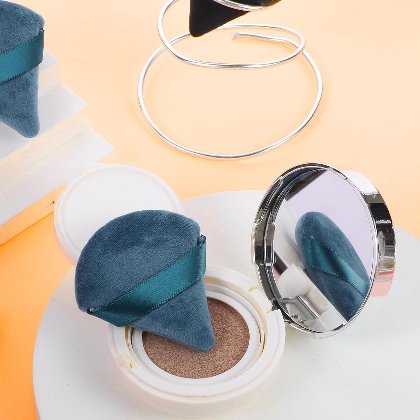 Pimoys 6 Pcs Soft Triangle Powder Puff (Black)