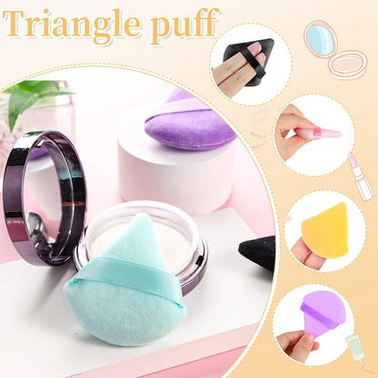 Pimoys 6 Pcs Soft Triangle Powder Puff (Black)