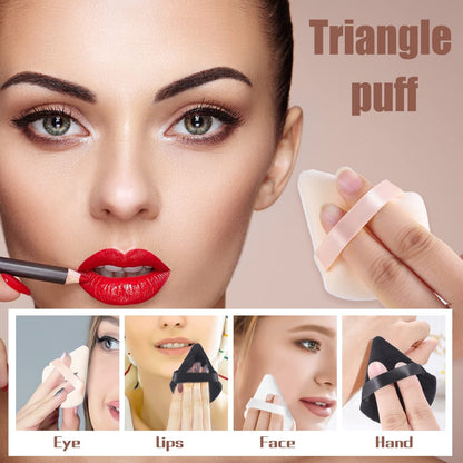 Pimoys 6 Pcs Soft Triangle Powder Puff (Black)