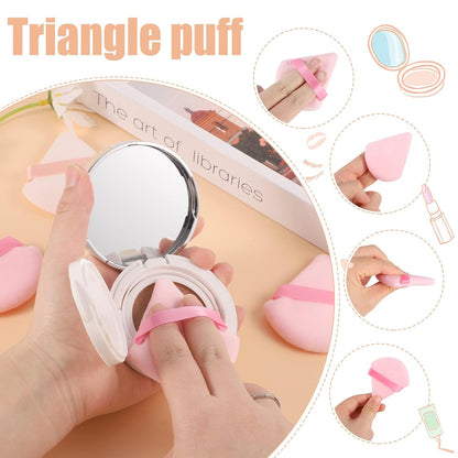 Pimoys 6 Pcs Soft Triangle Powder Puff (Black)