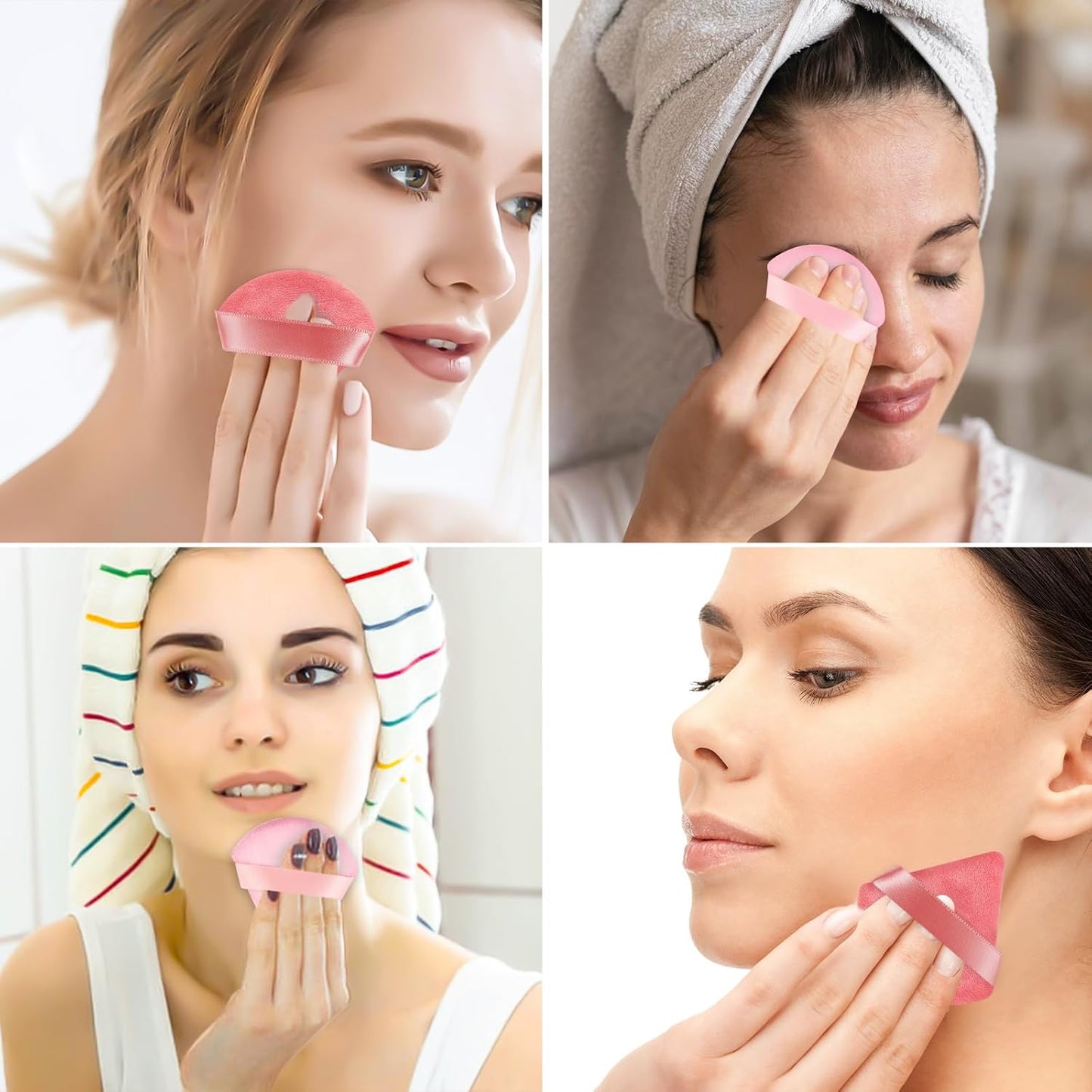 Pimoys 6 Pcs Soft Triangle Powder Puff (Black)