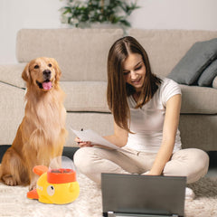 Duck Treat Dispenser,2 in 1 Dog Food Slow Feeder,for Small & Medium Dogs Interactive Funny Dog Feeding Training Tool