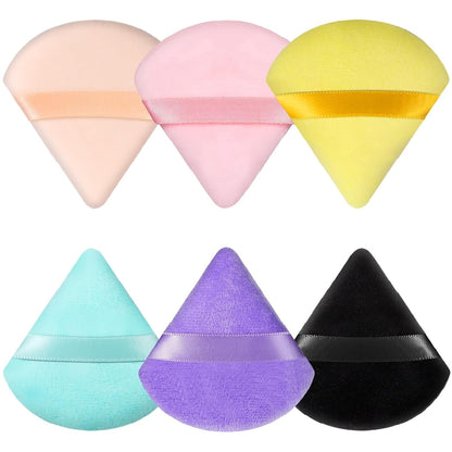 Pimoys 6 Pcs Soft Triangle Powder Puff (Black)