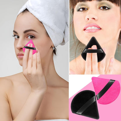 Pimoys 6 Pcs Soft Triangle Powder Puff (Black)