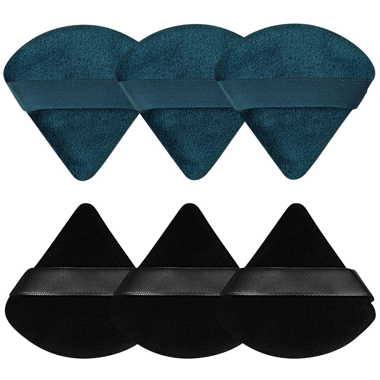 Pimoys 6 Pcs Soft Triangle Powder Puff (Black)