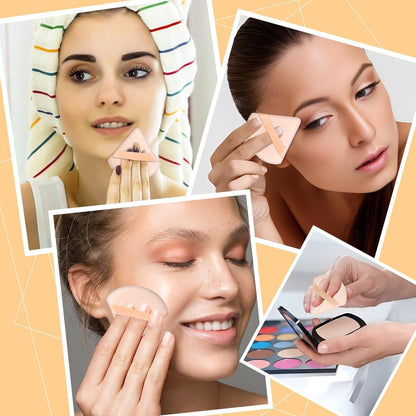 Pimoys 6 Pcs Soft Triangle Powder Puff (Black)