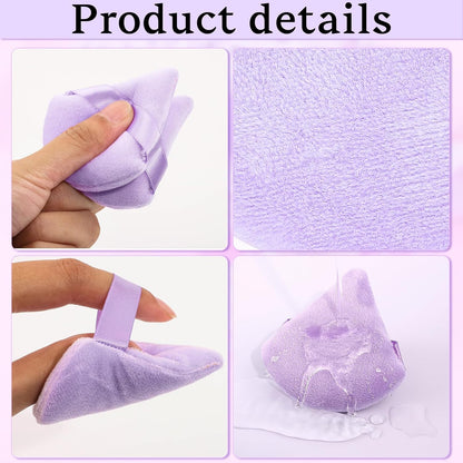 Pimoys 6 Pcs Soft Triangle Powder Puff (Black)