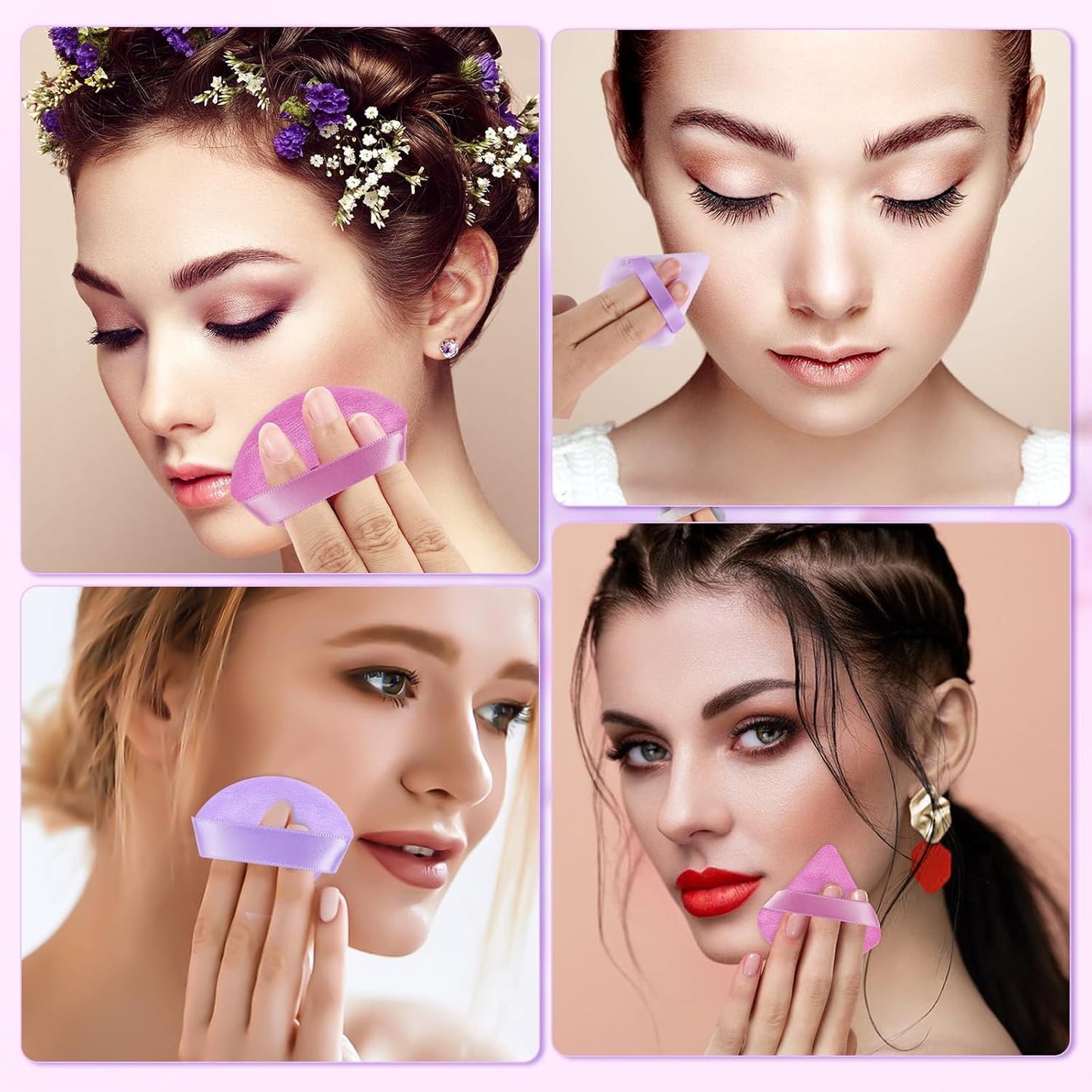 Pimoys 6 Pcs Soft Triangle Powder Puff (Black)