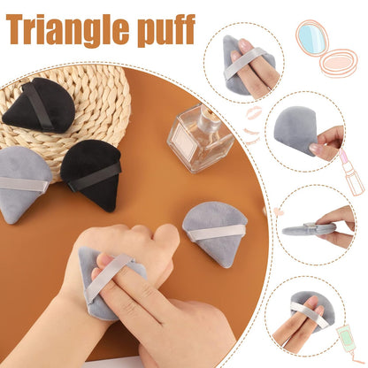 Pimoys 6 Pcs Soft Triangle Powder Puff (Black)