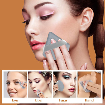Pimoys 6 Pcs Soft Triangle Powder Puff (Black)