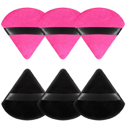 Pimoys 6 Pcs Soft Triangle Powder Puff (Black)