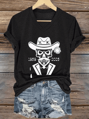 Women's VK Print V-Neck T-Shirt