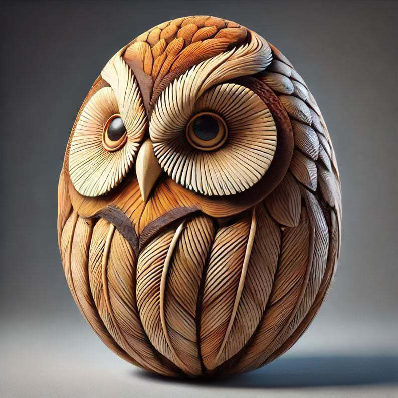 Enchanted Easter Animal Carving Resin Egg