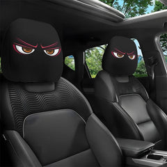 😆 Funny Cartoon Car Headrest Covers – 2PCS 2D Universal Fit 🚗